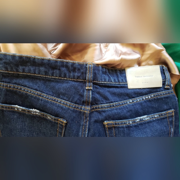 ZARA Cigarette pearls jeans  Sz 4 - Picture 9 of 10